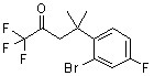 4-(2-Bromo-4-fluorophenyl)-1,1,1-trifluoro-4-methyl-2-pentanone molecular structure (CAS 1198785-52-2)