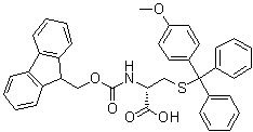 N-[(9H-Fluoren-9-ylmethoxy)carbonyl]-S-[(4-methoxyphenyl)diphenylmethyl]-D-cysteine molecular structure (CAS 1198791-73-9)