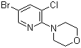 4-(5-Bromo-3-chloro-2-pyridinyl)morpholine molecular structure (CAS 1199773-09-5)