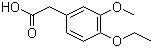 结构式 CAS# 120-13-8, 4-乙氧基-3-甲氧基苯乙酸