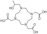 结构式 CAS# 120041-08-9, 10-(2-羟基丙基)-1,4,7,10-四氮杂环十二烷-1,4,7-三乙酸