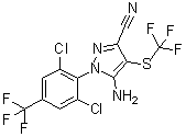 structure of CAS# 120067-83-6, Fipronil sulfide;5-Amino-3-cyano-1-(2,6-dichloro-4-trifluoromethylphenyl)-4-(trifluoromethylthio)pyrazole; Fipronil sulfide; MB 45950; MBO 45950