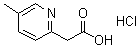 结构式 CAS# 1201194-56-0, 5-甲基-2-吡啶乙酸盐酸盐