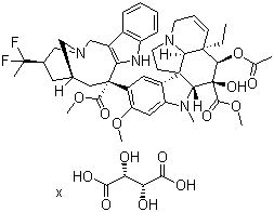 Vinflunine tartrate molecular structure (CAS 1201898-17-0)