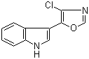 结构式 CAS# 120191-51-7, 3-(4-氯-5-恶唑基)-1H-吲哚