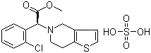 structure of CAS# 120202-66-6, Clopidogrel bisulfate;Clopidogrel hydrogen sulfate; (S)-(+)-Methyl 2-(2-chlorophenyl)-2-(6,7-dihydro-4H-thieno[3,2-c]pyridin-5-yl)acetate hydrogen sulfate