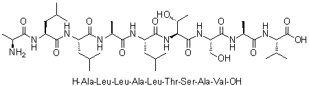 L-Alanyl-L-leucyl-L-leucyl-L-alanyl-L-leucyl-L-threonyl-L-seryl-L-alanyl-L-valine molecular structure (CAS 1202039-51-7)