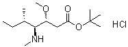 (3R,4S,5S)-3-Methoxy-5-methyl-4-(methylamino)heptanoic acid 1,1-dimethylethyl ester hydrochloride molecular structure (CAS 120205-48-3)