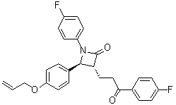 (3R,4S)-1-(4-Fluorophenyl)-3-[3-(4-fluorophenyl)-3-oxopropyl]-4-[4-(2-propen-1-yloxy)phenyl]-2-azetidinone molecular structure (CAS 1202579-25-6)