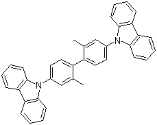 4,4'-双(9-咔唑基)-2,2'-二甲基联苯分子结构 (CAS 120260-01-7)