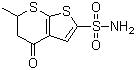 6-Methyl-4-oxo-5,6-dihydro-4H-thieno[2,3-b]thiopyran-2-sulfonamide  molecular structure (CAS 120279-88-1)