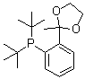 2'-(Di-tert-butylphosphino)acetophenone ethylene ketal molecular structure (CAS 1202864-99-0)