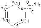 Benzenesulfonamide-<sup>13</sup>C<sub>6</sub> molecular structure (CAS 1202865-50-6)