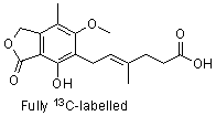 Mycophenolic acid-<sup>13</sup>C<sub>17</sub> molecular structure (CAS 1202866-92-9)