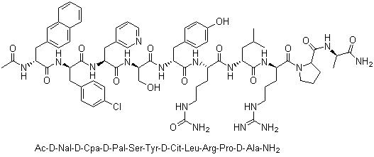 Cetrorelix molecular structure (CAS 120287-85-6)