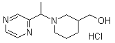 1-[1-(2-Pyrazinyl)ethyl]-3-piperidinemethanol hydrochloride molecular structure (CAS 1203041-41-1)
