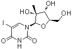 2'-C-Methyl-5-iodouridine molecular structure (CAS 1203461-96-4)