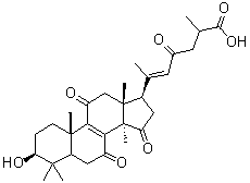 灵芝烯酸 H分子结构 (CAS 120462-48-8)