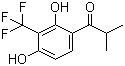 1-[2,4-Dihydroxy-3-(trifluoromethyl)phenyl]-2-methyl-1-propanone molecular structure (CAS 1204737-93-8)