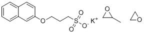 Potassium, 2-methyloxirane, 3-naphthalen-2-yloxypropane-1-sulfonate, oxirane molecular structure (CAS 120478-49-1)