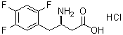 (betaR)-beta-Amino-2,4,5-trifluorobenzenebutanoic acid hydrochloride (1:1) molecular structure (CAS 1204818-19-8)