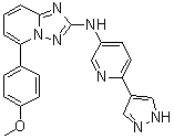 5-(4-Methoxyphenyl)-N-[6-(1H-pyrazol-4-yl)-3-pyridinyl]-[1,2,4]triazolo[1,5-a]pyridin-2-amine molecular structure (CAS 1206194-91-3)