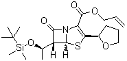(5R,6S)-6-[(1R)-1-[[(1,1-Dimethylethyl)dimethylsilyl]oxy]ethyl]-7-oxo-3-[(2R)-tetrahydro-2-furanyl]-4-thia-1-azabicyclo[3.2.0]hept-2-ene-2-carboxylic acid 2-propenyl ester molecular structure (CAS 120705-67-1)