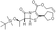 6-[1-[(tert-Butyldimethylsilyl)oxy]ethyl]-7-oxo-3-(tetrahydro-3-furanyl)-4-thia-1-azabicyclo[3.2.0]hept-2-ene-2-carboxylic acid 2-propenyl ester molecular structure (CAS 120705-71-7)