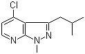 4-Chloro-1-methyl-3-(2-methylpropyl)-1H-pyrazolo[3,4-b]pyridine molecular structure (CAS 1207175-13-0)