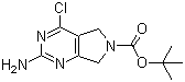 2-Amino-4-chloro-5,7-dihydro-6H-pyrrolo[3,4-d]pyrimidine-6-carboxylic acid tert-butyl ester molecular structure (CAS 1207175-28-7)