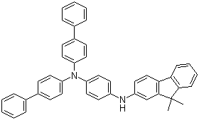 N1,N1-Bis([1,1'-biphenyl]-4-yl)-N4-(9,9-dimethyl-9H-fluoren-2-yl)-1,4-benzenediamine molecular structure (CAS 1207176-70-2)