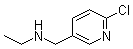 structure of CAS# 120739-77-7, 2-Chloro-5-ethylaminomethylpyridine;2-Chloro-5-(ethylaminomethyl)pyridine; N-(6-Chloro-3-pyridylmethyl)-N-ethylamine; N-[(6-Chloropyridin-3-yl)methyl]ethanamine