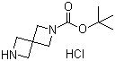 结构式 CAS# 1207840-19-4, 2,6-二氮杂螺[3.3]庚烷-2-羧酸叔丁酯盐酸盐