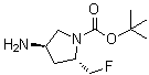 结构式 CAS# 1207853-03-9, (2S,4R)-4-氨基-2-(氟甲基)-1-吡咯烷羧酸叔丁酯