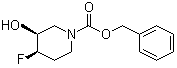 (3R,4S)-rel-4-Fluoro-3-hydroxy-1-piperidinecarboxylic acid phenylmethyl ester molecular structure (CAS 1207853-10-8)