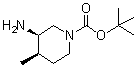 (3R,4R)-3-Amino-4-methyl-1-piperidinecarboxylic acid 1,1-dimethylethyl ester molecular structure (CAS 1207853-61-9)