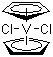 Bis(cyclopentadienyl)vanadium dichloride molecular structure (CAS 12083-48-6)