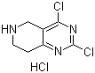 structure of CAS# 1208901-69-2, 2,4-Dichloro-5,6,7,8-tetrahydropyrido[4,3-d]pyrimidine hydrochloride