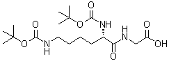 N2,N6-二[叔丁氧羰基]-L-赖氨酰甘氨酸分子结构 (CAS 120893-72-3)