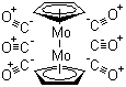 Cyclopentadienylmolybdenum tricarbonyl dimer molecular structure (CAS 12091-64-4)
