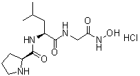 L-Prolyl-L-leucyl-N-hydroxyglycinamide monohydrochloride molecular structure (CAS 120928-08-7)