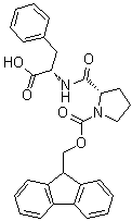 1-[(9H-芴-9-基甲氧基)羰基]-L-脯氨酰-L-苯丙氨酸分子结构 (CAS 120943-07-9)