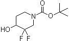 3,3-Difluoro-4-hydroxy-1-piperidinecarboxylic acid 1,1-dimethylethyl ester molecular structure (CAS 1209780-71-1)