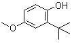 4-甲氧基-6-叔丁基苯酚分子结构 (CAS 121-00-6)