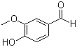 structure of CAS# 121-33-5, Vanillin;4-Hydroxy-3-methoxybenzaldehyde