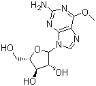 structure of CAS# 121032-29-9, Nelarabine;9beta-D-Arabinofuranosyl-6-methoxy-9H-purin-2-amine