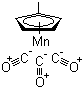 structure of CAS# 12108-13-3, Methylcyclopentadienylmanganese tricarbonyl;Tricarbonyl(2-methylcyclopentadienyl)manganese; Tricarbonyl(methylcyclopentadienyl)manganese