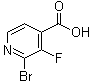 2-Bromo-3-fluoro-4-pyridinecarboxylic acid molecular structure (CAS 1211530-89-0)