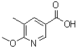 structure of CAS# 1211531-94-0, 6-Methoxy-5-methyl-3-pyridinecarboxylic acid