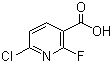 6-Chloro-2-fluoro-3-pyridinecarboxylic acid molecular structure (CAS 1211578-46-9)